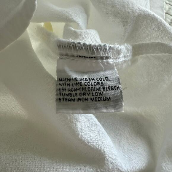 Sunbay Cottons Petite White Button-Front Cotton Top PM - Picture 5 of 5